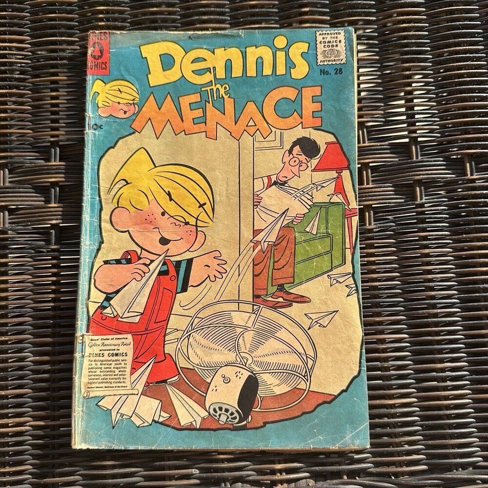 Dennis The Menace No. 28 Paper Airplane Cover Golden Age Comic